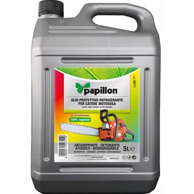 PAPILLON Olio Lubrificante Per Catena Motosega New Biofil 70s 5 Lt PAPILLON Olio Lubrificante Per Catena Motosega New Biofil 70s 5 Lt