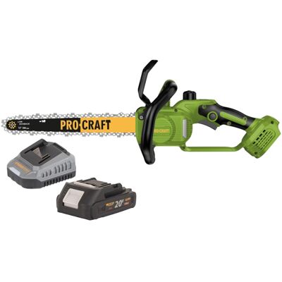 Procraft Motosega A Batteria Pka33-bb 20 V 304 Mm Brushless + 1x Batteria 2,0 Ah + Caricabatteria Procraft Motosega A Batteria Pka33-bb 20 V 304 Mm Brushless + 1x Batteria 2,0 Ah + Caricabatteria