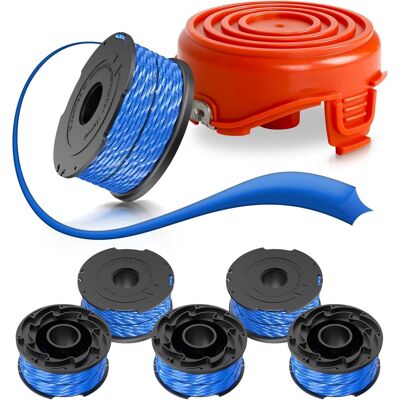 OEM Applicabile A Bobina Filo Per Decespugliatore Black & Decker A6441 Con Tappi A6442-xj, Compatibile Con Gl315, Gl337, 6 Bobine+2 Tappi OEM Applicabile A Bobina Filo Per Decespugliatore Black & Decker A6441 Con Tappi A6442-xj, Compatibile Con Gl315, Gl337, 6 Bobine+2 Tappi
