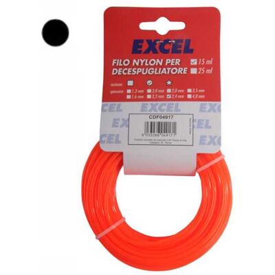 Excel Filo Per Decespugliatore In Nylon Tondo Arancio - Ø Mm.3,5 In Matassa Mt.15 Excel Filo Per Decespugliatore In Nylon Tondo Arancio - Ø Mm.3,5 In Matassa Mt.15