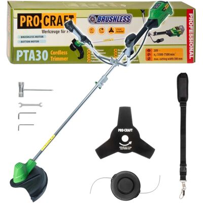 Procraft Decespugliatore A Batteria Pta30 20 V 300 Mm Brushless Solo - Senza Batteria, Senza Caricabatterie Procraft Decespugliatore A Batteria Pta30 20 V 300 Mm Brushless Solo - Senza Batteria, Senza Caricabatterie