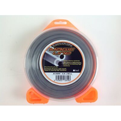 NEWGARDEN Filo Magic Line Decespugliatore Trasparente Diametro Tondo 2,4 Mm Lunghezza 80 Mt NEWGARDEN Filo Magic Line Decespugliatore Trasparente Diametro Tondo 2,4 Mm Lunghezza 80 Mt