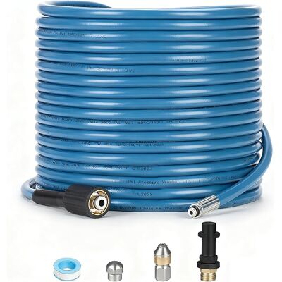 OEM Tubo Per La Pulizia Degli Scarichi Ohayori Da 15 M Per Kärcher K2 K3 K4 K5 K6 K7, Kit Professionale Per La Pulizia Degli Scarichi Con Ugello Rotante E Ugello A Getto, Accessorio Per Tubo Idropulitrice OEM Tubo Per La Pulizia Degli Scarichi Ohayori Da 15 M Per Kärcher K2 K3 K4 K5 K6 K7, Kit Professionale Per La Pulizia Degli Scarichi Con Ugello Rotante E Ugello A Getto, Accessorio Per Tubo Idropulitrice