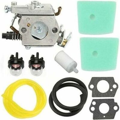 SCORPIO Carburatore Per Husqvarna 223l, 323l, 325, 326, 327, 223r, 323r, 323rj, Zamac1q-el24 503283401, Inclusi Candela, Filtro Carburante E Tubo Del Carburante. SCORPIO Carburatore Per Husqvarna 223l, 323l, 325, 326, 327, 223r, 323r, 323rj, Zamac1q-el24 503283401, Inclusi Candela, Filtro Carburante E Tubo Del Carburante.