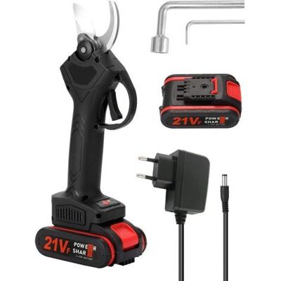ABYSSE Forbici Da Giardino Elettriche, 21v, Diametro Di Taglio 30 Mm, Con 1 Batteria Ricaricabile (nere) ABYSSE Forbici Da Giardino Elettriche, 21v, Diametro Di Taglio 30 Mm, Con 1 Batteria Ricaricabile (nere)