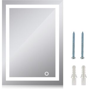 HALOYO Specchio Da Bagno, Specchio Led, 22w + Bianco Freddo + Interruttore Tattile50x70cm 22w HALOYO Specchio Da Bagno, Specchio Led, 22w + Bianco Freddo + Interruttore Tattile50x70cm 22w