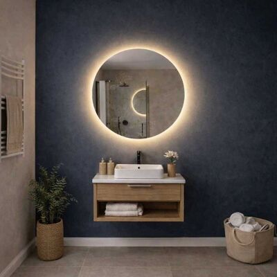 KIAMAMI VALENTINA Specchio Rotondo 80cm Retroilluminato Led Touch KIAMAMI VALENTINA Specchio Rotondo 80cm Retroilluminato Led Touch
