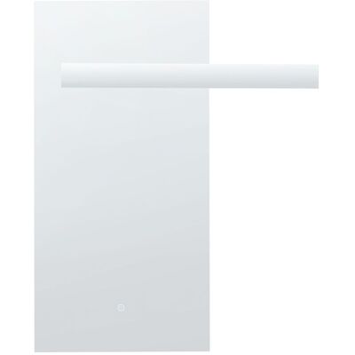 BELIANI Specchio Rettangolare Da Parete Con Illuminazione A Led 50 X 100 Cm Argento Maux BELIANI Specchio Rettangolare Da Parete Con Illuminazione A Led 50 X 100 Cm Argento Maux