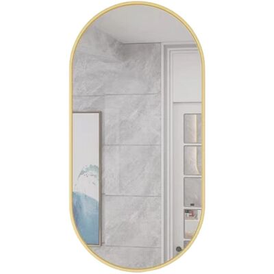 KENDRA HOME Specchio Ovale Con Cornice Dorata 100x50 Cm KENDRA HOME Specchio Ovale Con Cornice Dorata 100x50 Cm