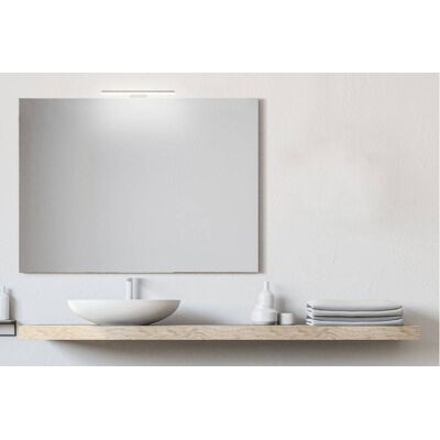 SAN MARCO - Specchio Bagno Senza Cornice Da 100x80 Cm Con Lampada Led Premium SAN MARCO - Specchio Bagno Senza Cornice Da 100x80 Cm Con Lampada Led Premium