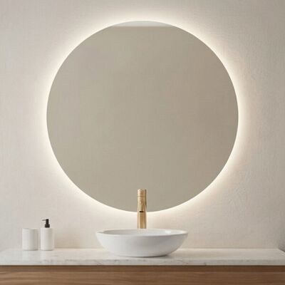 INBAGNO Specchio Bagno Tondo Retroilluminato 80 Cm Luce Naturale 4500k INBAGNO Specchio Bagno Tondo Retroilluminato 80 Cm Luce Naturale 4500k