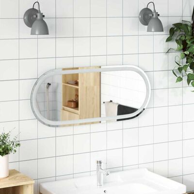 VIDAXL Specchio Da Bagno Led Trasparente 80 X 35 Cm Vetro Temperato VIDAXL Specchio Da Bagno Led Trasparente 80 X 35 Cm Vetro Temperato