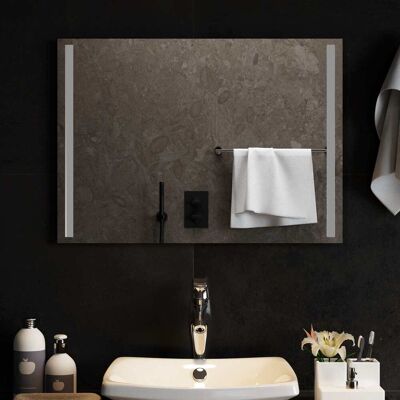 VIDAXL Specchio Da Bagno Led Trasparente 70 X 50 Cm Vetro Temperato VIDAXL Specchio Da Bagno Led Trasparente 70 X 50 Cm Vetro Temperato