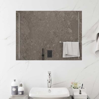 VIDAXL Specchio Da Bagno Led Trasparente 80 X 60 Cm Vetro Temperato VIDAXL Specchio Da Bagno Led Trasparente 80 X 60 Cm Vetro Temperato
