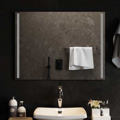 VIDAXL Specchio Da Bagno Led Trasparente 80 X 60 Cm Vetro Temperato VIDAXL Specchio Da Bagno Led Trasparente 80 X 60 Cm Vetro Temperato