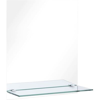 Specchio da parete con mensola 20x40cm - Vetro temperato bagno Specchio da parete con mensola 20x40cm - Vetro temperato bagno