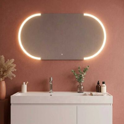 KIAMAMI VALENTINA Specchio Retroilluminato Ovale 120x60 Con Led Touch KIAMAMI VALENTINA Specchio Retroilluminato Ovale 120x60 Con Led Touch