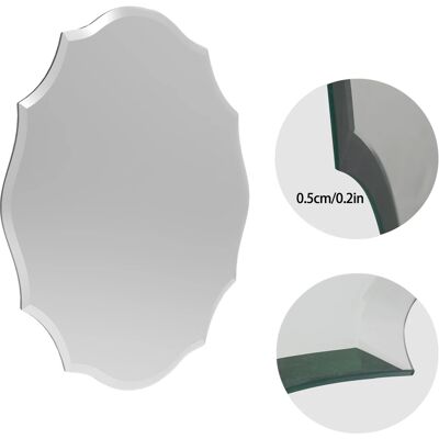 OEM Specchio Da Parete, Design Floreale Antico, Bordo Smussato Pesante, Grande OEM Specchio Da Parete, Design Floreale Antico, Bordo Smussato Pesante, Grande