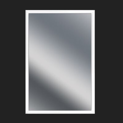 OEM Specchio Rettangolare Con Cornice Non Illuminato L.40 X L.60 Cm Arica Bianco Centrale Brico OEM Specchio Rettangolare Con Cornice Non Illuminato L.40 X L.60 Cm Arica Bianco Centrale Brico