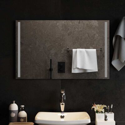 VIDAXL Specchio Da Bagno Led Trasparente 80 X 50 Cm Vetro Temperato VIDAXL Specchio Da Bagno Led Trasparente 80 X 50 Cm Vetro Temperato