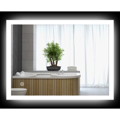 OEM Specchio Da Parete Led In Vetro Trasparente Per Bagno 80x60 Cm OEM Specchio Da Parete Led In Vetro Trasparente Per Bagno 80x60 Cm