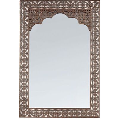BELIANI Specchio Da Muro Rettangolare Medio Orientale Rame 60 X 90 Cm Pali BELIANI Specchio Da Muro Rettangolare Medio Orientale Rame 60 X 90 Cm Pali