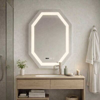 KIAMAMI VALENTINA Specchio Retroilluminato Ottagonale 75x100 Con Led Touch KIAMAMI VALENTINA Specchio Retroilluminato Ottagonale 75x100 Con Led Touch