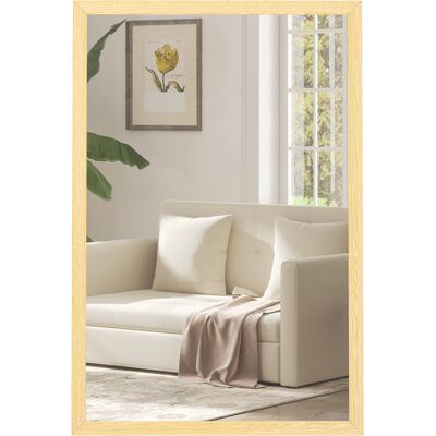 OEM Specchio Da Parete Rettangolare Con Cornice In Legno Per Bagno 60 X 40 Cm OEM Specchio Da Parete Rettangolare Con Cornice In Legno Per Bagno 60 X 40 Cm