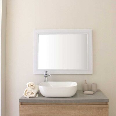 KIAMAMI VALENTINA Specchiera Rettangolare Con Cornice In Mdf Bianco Reversibile 62,5x82,5cm KIAMAMI VALENTINA Specchiera Rettangolare Con Cornice In Mdf Bianco Reversibile 62,5x82,5cm