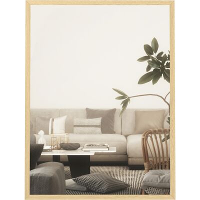 OEM Specchio Da Parete Rettangolare Con Cornice In Legno Naturale 80 X 60 Cm OEM Specchio Da Parete Rettangolare Con Cornice In Legno Naturale 80 X 60 Cm
