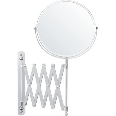 XISRENS Specchio Ingranditore Da Parete Estensibile E Girevole A 360° - Ingrandimento 3x - 22 X 21,7 Cm - Specchio Da Parete Per Bagno Bifacciale In Acciaio Inox Per Trucco E Rasatura XISRENS Specchio Ingranditore Da Parete Estensibile E Girevole A 360° - Ingrandimento 3x - 22 X 21,7 Cm - Specchio Da Parete Per Bagno Bifacciale In Acciaio Inox Per Trucco E Rasatura