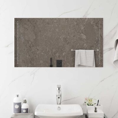 VIDAXL Specchio Da Bagno Led Trasparente 90 X 50 Cm Vetro Temperato VIDAXL Specchio Da Bagno Led Trasparente 90 X 50 Cm Vetro Temperato