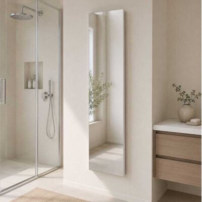 KIAMAMI VALENTINA Specchiera Filo Lucido 30x130 Cm Con Telaio In Mdf Rivestito Bianco KIAMAMI VALENTINA Specchiera Filo Lucido 30x130 Cm Con Telaio In Mdf Rivestito Bianco