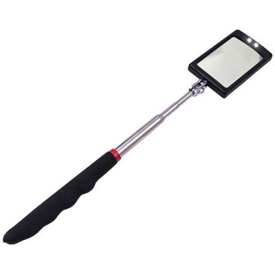 ENLENK Strumento Di Estensione Pivotante Rettangolare Telescopico Per Specchio Di Ispezione Estensibile A 360 Gradi, Girevole Con 2 Luci Led Aggiuntive. ENLENK Strumento Di Estensione Pivotante Rettangolare Telescopico Per Specchio Di Ispezione Estensibile A 360 Gradi, Girevole Con 2 Luci Led Aggiuntive.