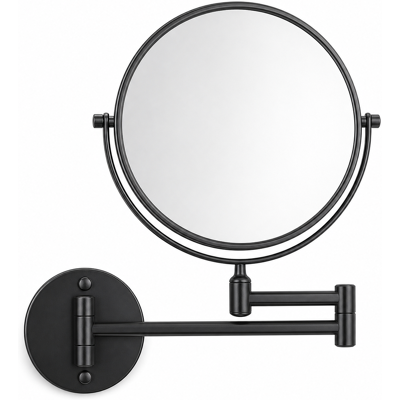 OEM Specchio Da Trucco Da Parete Estensibile Luminoso Hotel Nero 8 Pollici OEM Specchio Da Trucco Da Parete Estensibile Luminoso Hotel Nero 8 Pollici