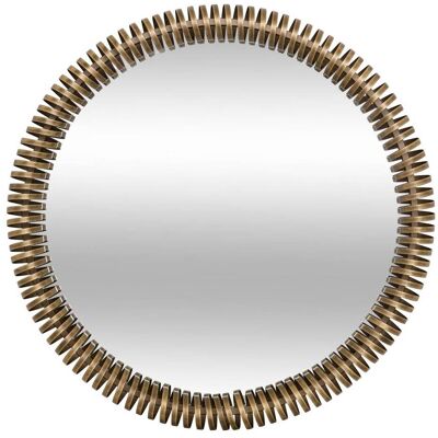 ATMOSPHERA Specchio Rotondo Barrel, Diametro 90 Cm, Dorato Metallizzato - Créateur D'Intérieur ATMOSPHERA Specchio Rotondo Barrel, Diametro 90 Cm, Dorato Metallizzato - Créateur D'Intérieur