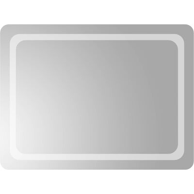 VIDAXL Specchio Da Bagno Led Trasparente 80 X 60 Cm Vetro Temperato VIDAXL Specchio Da Bagno Led Trasparente 80 X 60 Cm Vetro Temperato