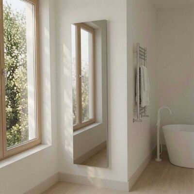KIAMAMI VALENTINA Specchiera Filo Lucido 40x150 Cm Con Telaio In Mdf Rivestito Argento KIAMAMI VALENTINA Specchiera Filo Lucido 40x150 Cm Con Telaio In Mdf Rivestito Argento