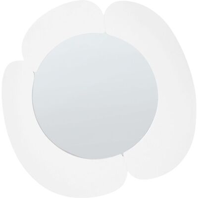 BELIANI Specchio Da Parete Decorativo In Mdf Forma Irregolare Bianco Atik BELIANI Specchio Da Parete Decorativo In Mdf Forma Irregolare Bianco Atik