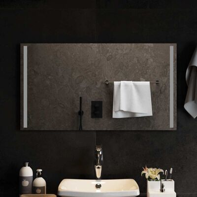 VIDAXL Specchio Da Bagno Led Trasparente 90 X 50 Cm Vetro Temperato VIDAXL Specchio Da Bagno Led Trasparente 90 X 50 Cm Vetro Temperato