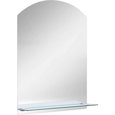 VIDAXL Specchio Da Parete Con Mensola 20x40 Cm In Vetro Temperato VIDAXL Specchio Da Parete Con Mensola 20x40 Cm In Vetro Temperato