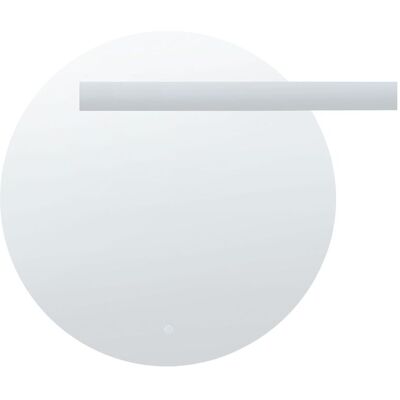 BELIANI Specchio Da Parete Rotondo Moderno Led 80 X 90 Cm Argento Anost Per Camera Da Letto E Bagno BELIANI Specchio Da Parete Rotondo Moderno Led 80 X 90 Cm Argento Anost Per Camera Da Letto E Bagno