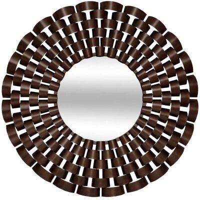 ATMOSPHERA Specchio Rotondo Youri, Diametro 90 Cm, Marrone - Créateur D'Intérieur ATMOSPHERA Specchio Rotondo Youri, Diametro 90 Cm, Marrone - Créateur D'Intérieur
