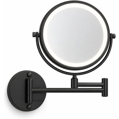 OEM Specchio Da Trucco Da Parete Led Ingrandente Pieghevole Nero 15 Cm OEM Specchio Da Trucco Da Parete Led Ingrandente Pieghevole Nero 15 Cm