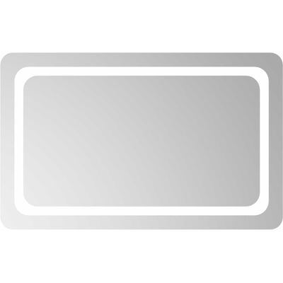VIDAXL Specchio Da Bagno Led Trasparente 80 X 50 Cm Vetro Temperato VIDAXL Specchio Da Bagno Led Trasparente 80 X 50 Cm Vetro Temperato