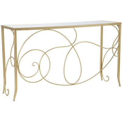 KENDRA HOME Consolle Art In Ferro, Mdf E Specchio Gold – 140 X 40 X H 80 Cm KENDRA HOME Consolle Art In Ferro, Mdf E Specchio Gold – 140 X 40 X H 80 Cm