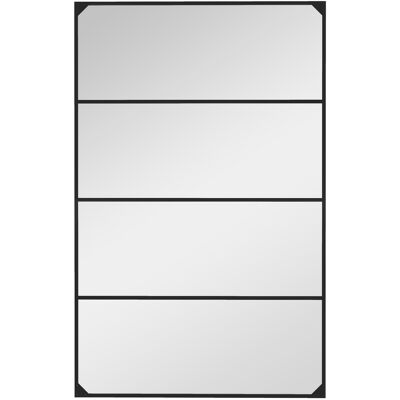 OEM Specchio Da Parete A Vetrata In Vetro Nero Per Soggiorno 109 X 69 Cm OEM Specchio Da Parete A Vetrata In Vetro Nero Per Soggiorno 109 X 69 Cm