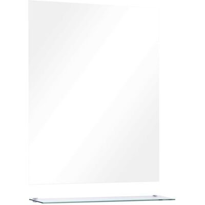 VIDAXL Specchio Da Parete Con Mensola 50x60 Cm In Vetro Temperato VIDAXL Specchio Da Parete Con Mensola 50x60 Cm In Vetro Temperato