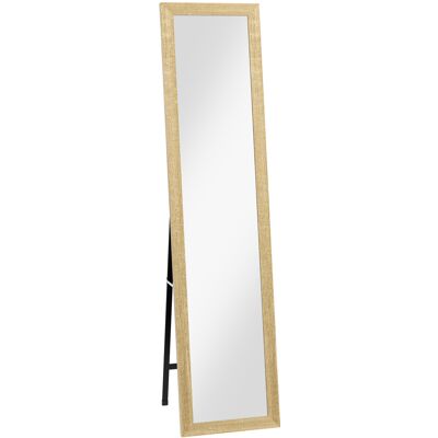 OEM Specchio Rettangolare In Mdf Da Appoggio O Da Parete Per Soggiorno, Legno Naturale OEM Specchio Rettangolare In Mdf Da Appoggio O Da Parete Per Soggiorno, Legno Naturale