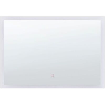 Specchio da bagno LED argento Beliani ADOUR - Specchio da bagno Specchio da bagno LED argento Beliani ADOUR - Specchio da bagno